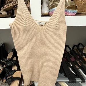 Tan sweater tank, size small, worn one time